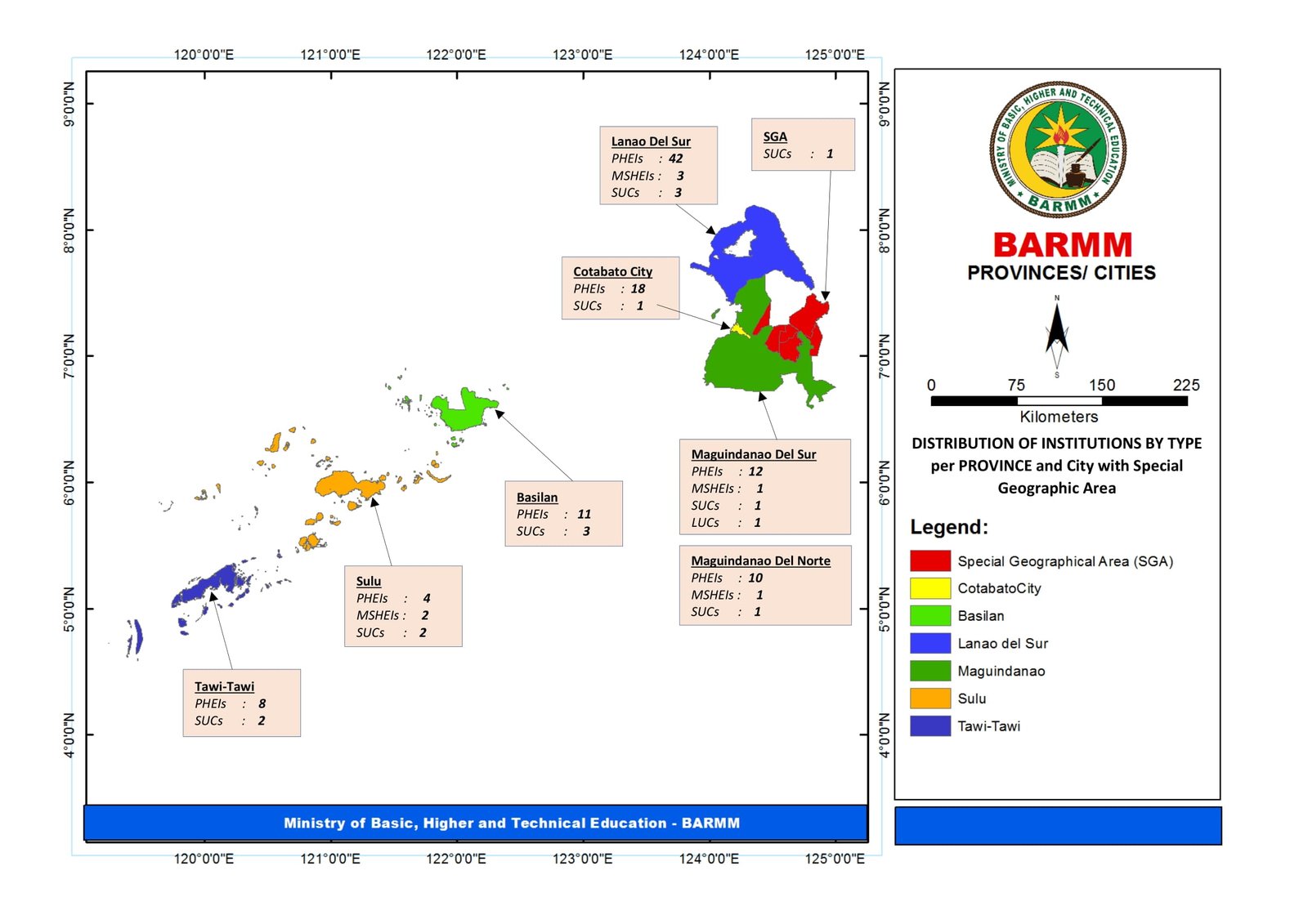 Maps of BARMM HEIs
